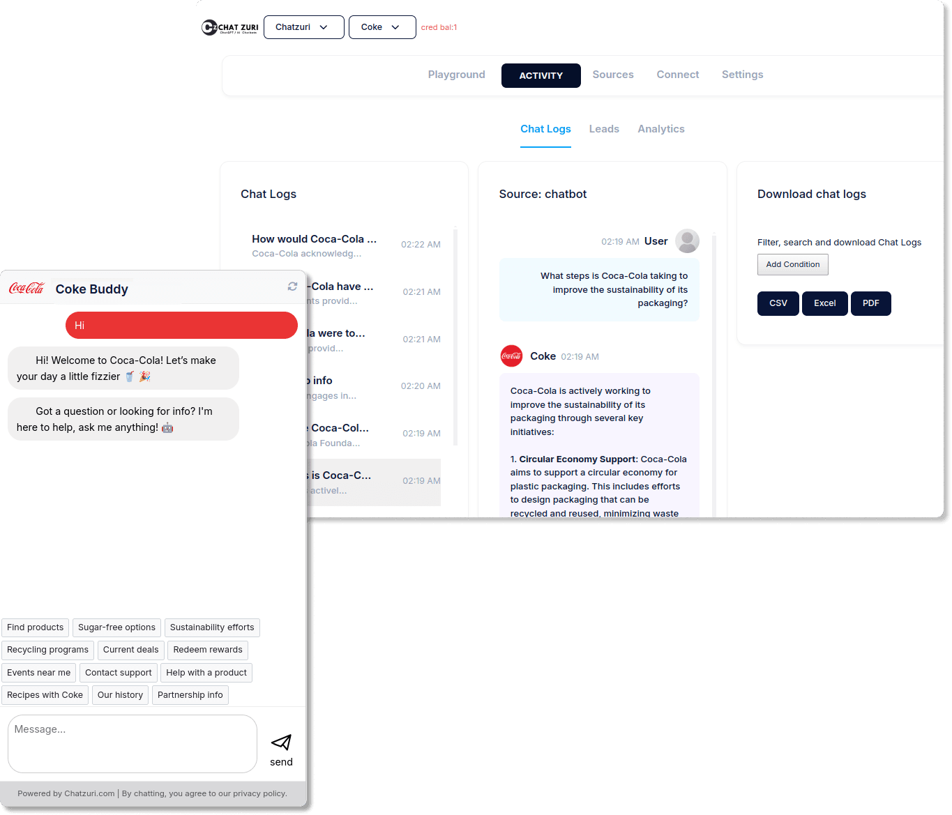 Chatzuri Platform Dashboard